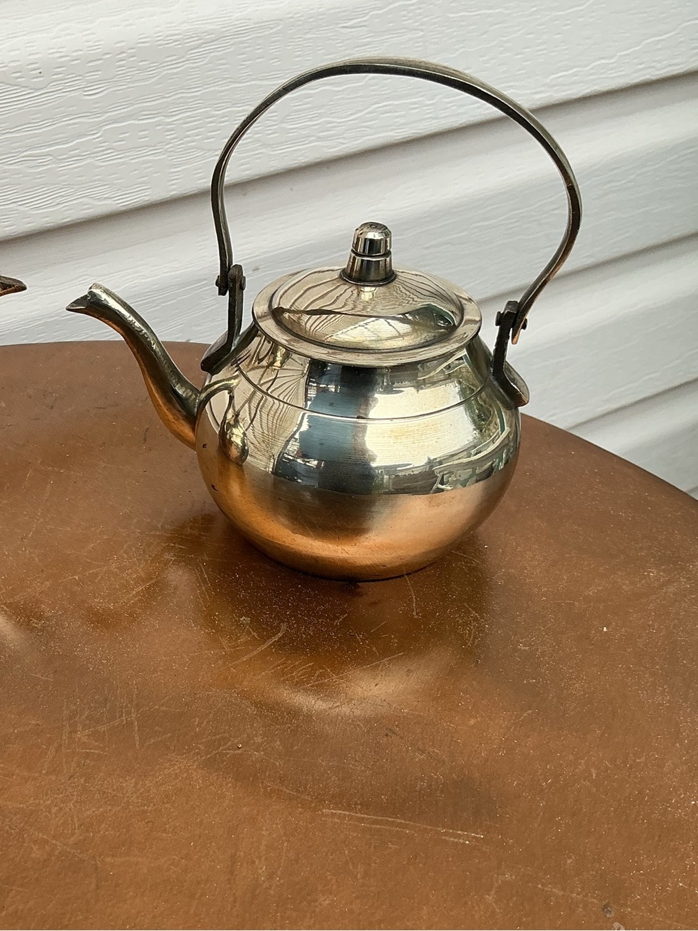 Vintage brass small kettle or teapot